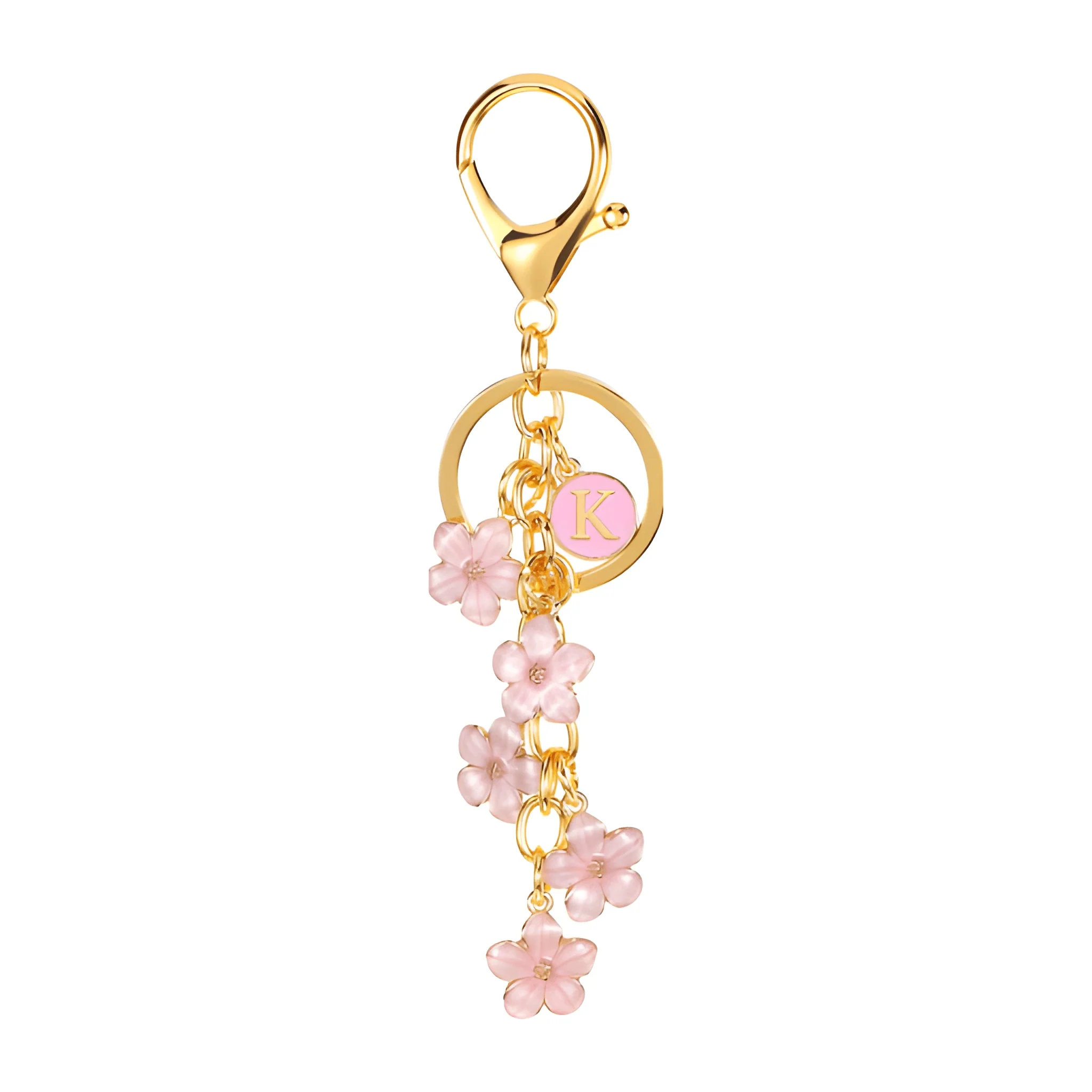 Daisy Flower Initial Letter - Bag Charm (Pink) - Image 11