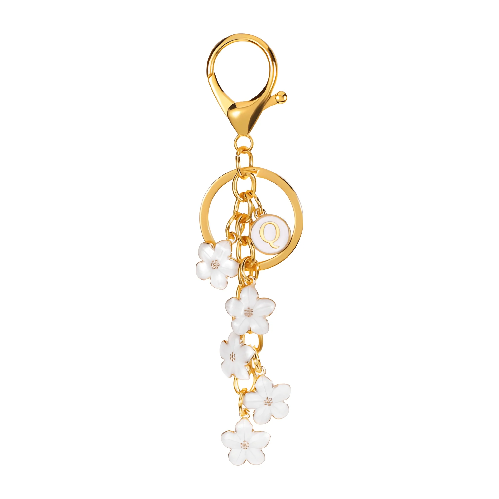 Daisy Flower Initial Letter - Bag Charm (White) - Image 17