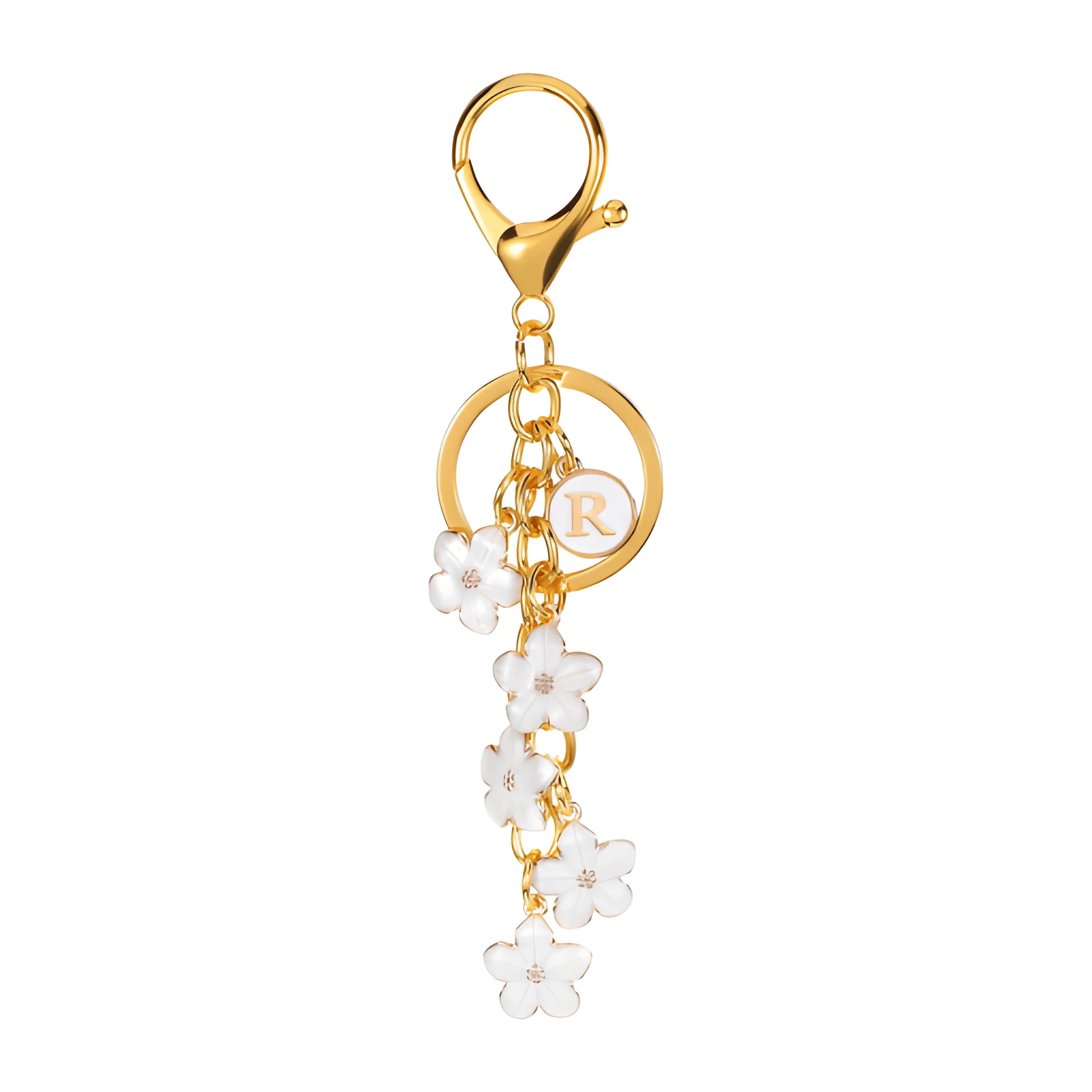 Daisy Flower Initial Letter - Bag Charm (White) - Image 18