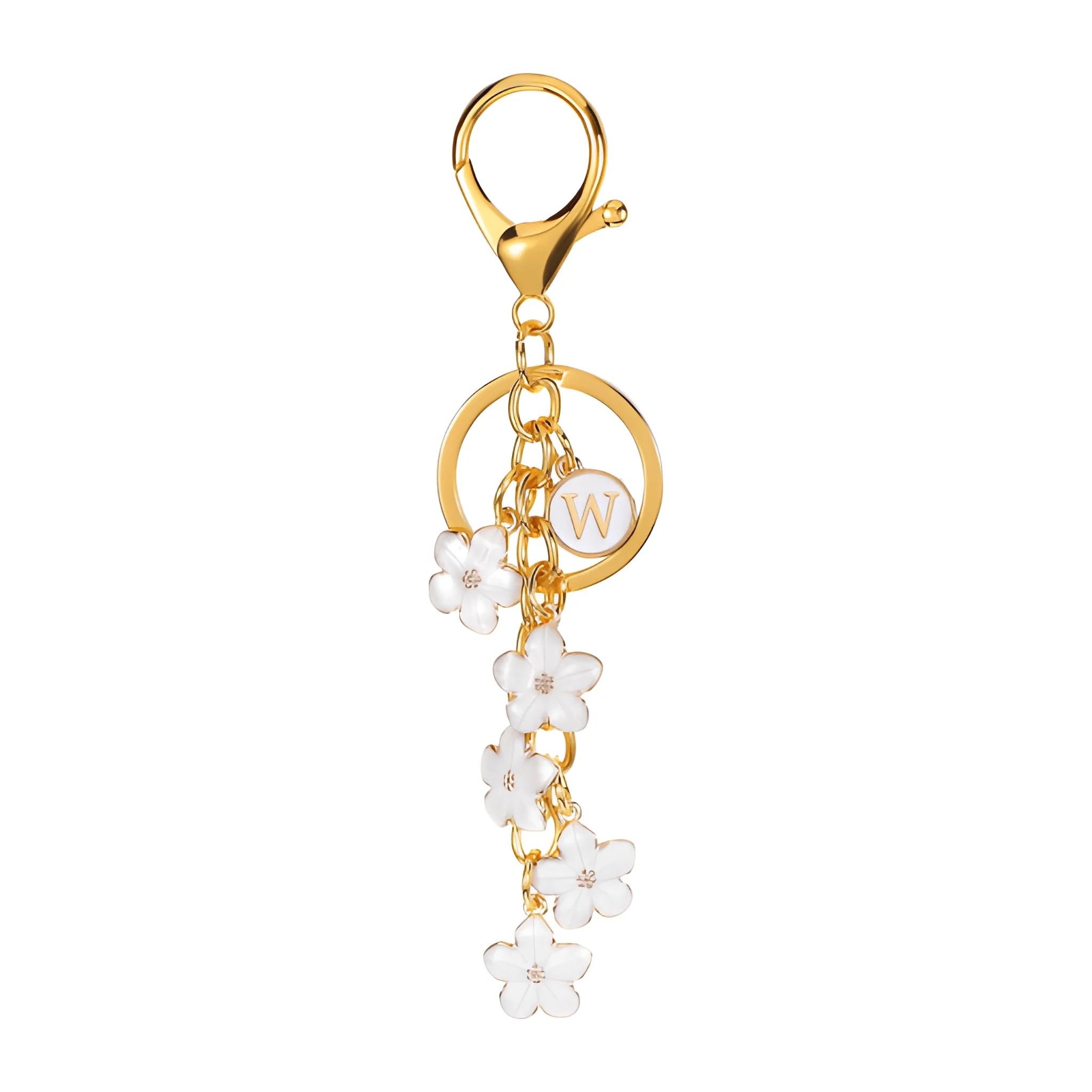 Daisy Flower Initial Letter - Bag Charm (White) - Image 23
