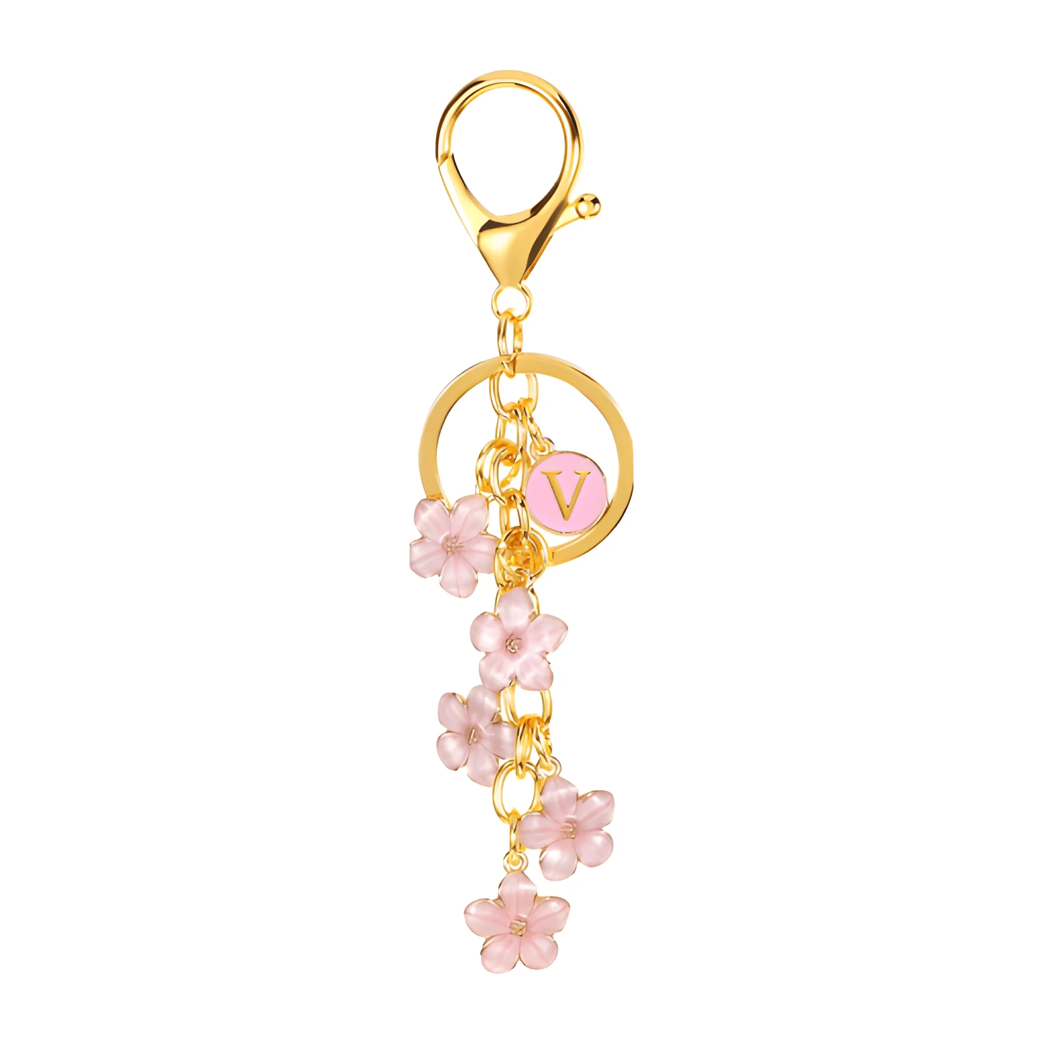 Daisy Flower Initial Letter - Bag Charm (Pink) - Image 21