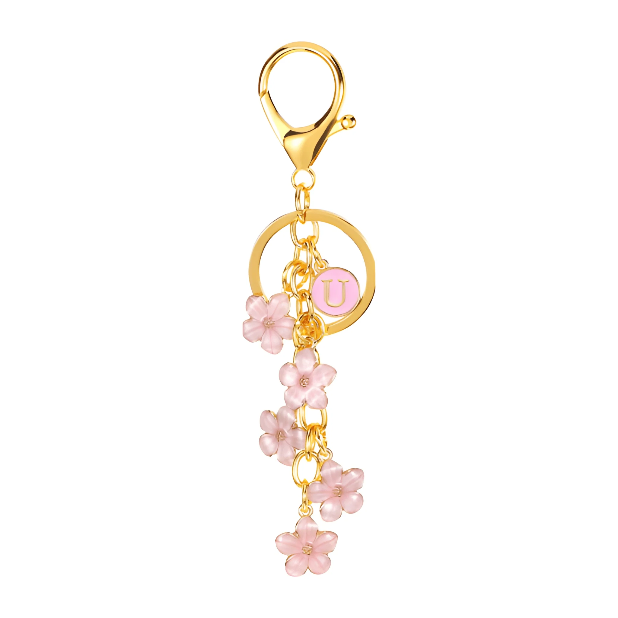 Daisy Flower Initial Letter - Bag Charm (Pink) - Image 22