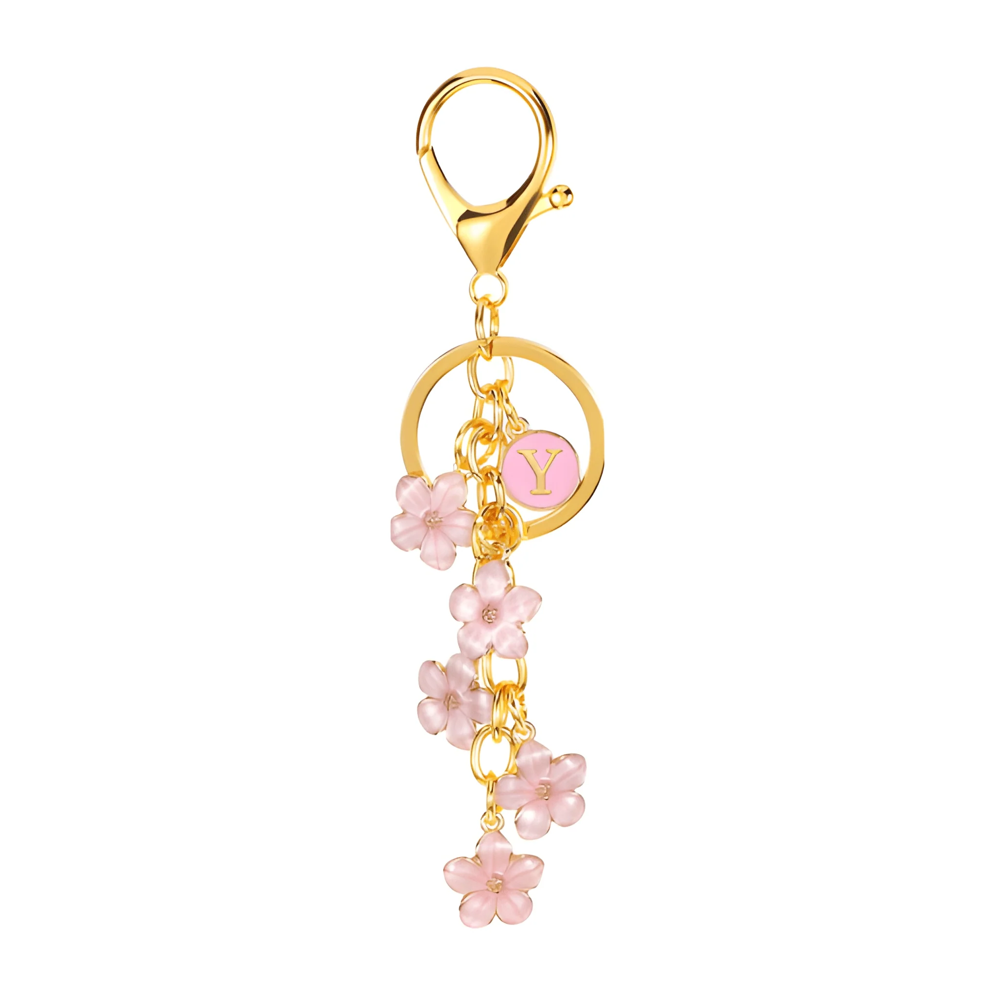 Daisy Flower Initial Letter - Bag Charm (Pink) - Image 25